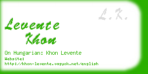 levente khon business card